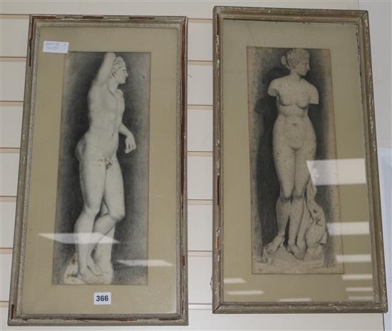Cesar Baldini Studies of statuary 47 x 18cm